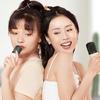 Mini Wireless Microphone and Speaker Set 2 Microphone Gifts for Birthday Party Desktop Outdoor Home LED KTV Set Karaoke Machine