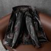 Vintage Handmade Distressed Vegetable Tanned Horsehide Leather Jacket for Men Oversize Long Coat