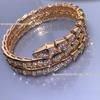 Seiko 18K Gold & Diamond Snake Bracelet: Women's 925 Sterling Silver, Double Circle, Mother-of-Pearl Inlay.