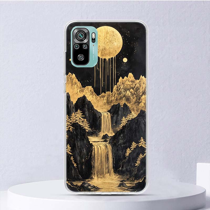 Chinese Style ink Painting Art Soft Case For Xiaomi Redmi Note 14 14S 13 12S 11S 10S 12 11 10 Phone Cover 11T 11E Pro Plus 9 9S
