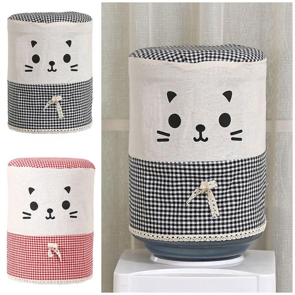 1Pcs Reusable Water Dispenser Cover Cat Pattern Barrel Dust Cover New Bucket Sleeve