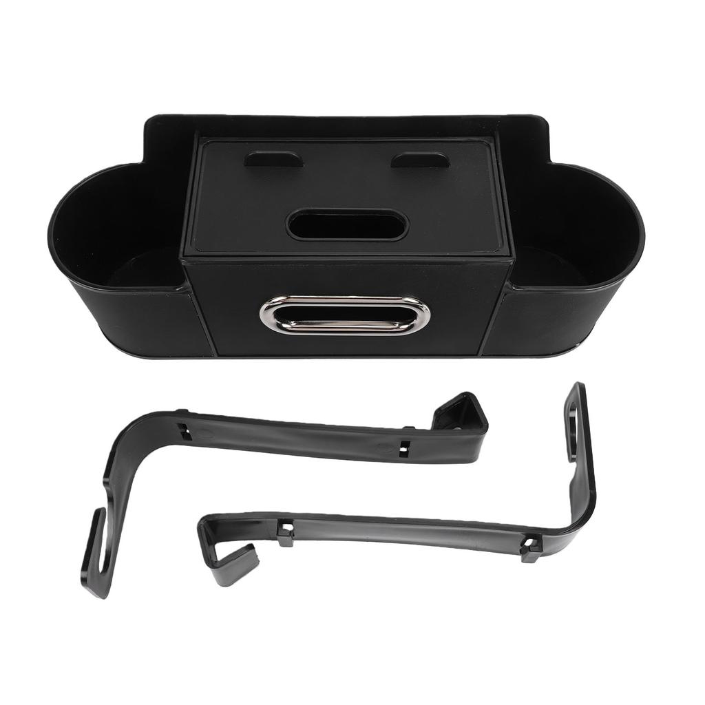 Car Back Seat Organizer with Cup Holder Tissue Dispenser Hooks Multifunctional Seat Back Storage Box for SUV Truck Sedan