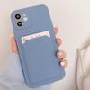 Card Holder Case For Iphone 11 Cases Card Slot Silicone Funda Iphone 14 12 13 Pro Max 13 Mini Xr 7 8 Plus Se 2022 X Xs Max Cover