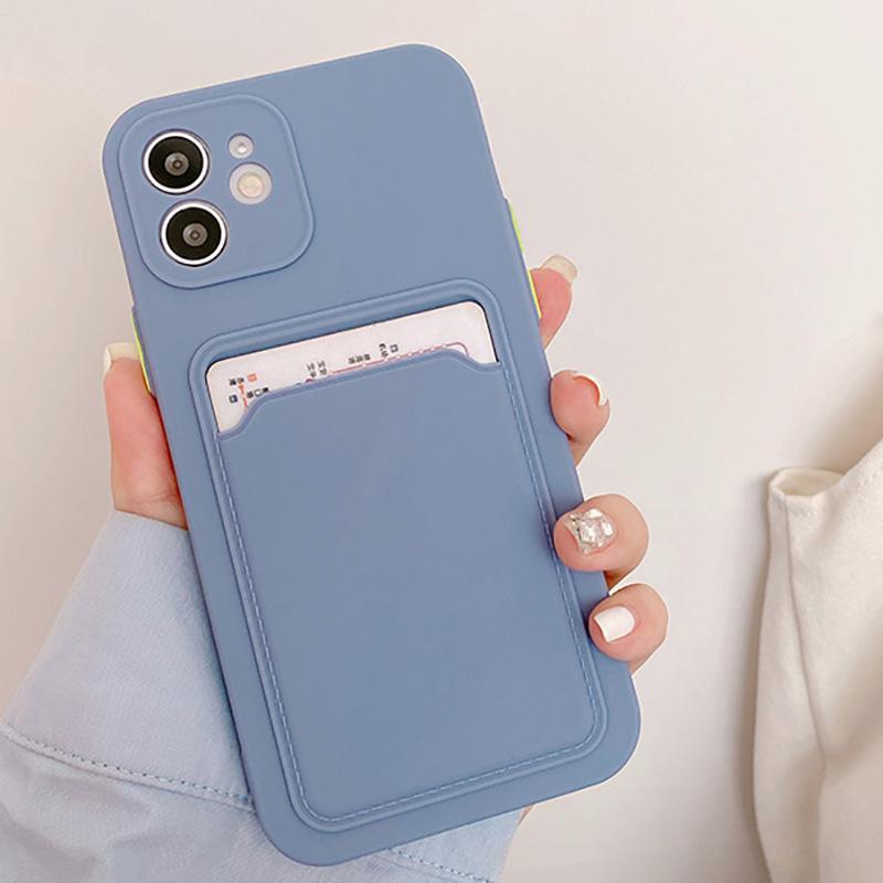 Card Holder Case For Iphone 11 Cases Card Slot Silicone Funda Iphone 14 12 13 Pro Max 13 Mini Xr 7 8 Plus Se 2022 X Xs Max Cover