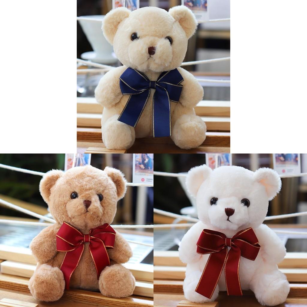 Teddy Tie Bow Bear Plush Toys Cute Stuffed Animal Dolls Kids Birthday Gifts
