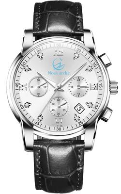 Noa's Arche Men's Business Quartz Watch with Stainless Steel, Easy-to-Read Dial, Luminous, and Waterproof Design, Perfect As a Gift or Commemorative