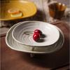 Ceramic Dining Plates Irregular Tripod Disc Tea Tray Fruit Plate Salad Bowl Dim Sum Dish Sashimi Disc Dessert Plate Sushi Plates