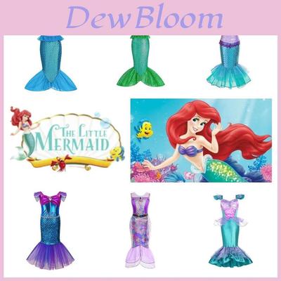Girl's Little Mermaid Ariel Princess Dress Cosplay Costume For Children Beautiful Mermaid Skirt For Girls' Parties And Performances