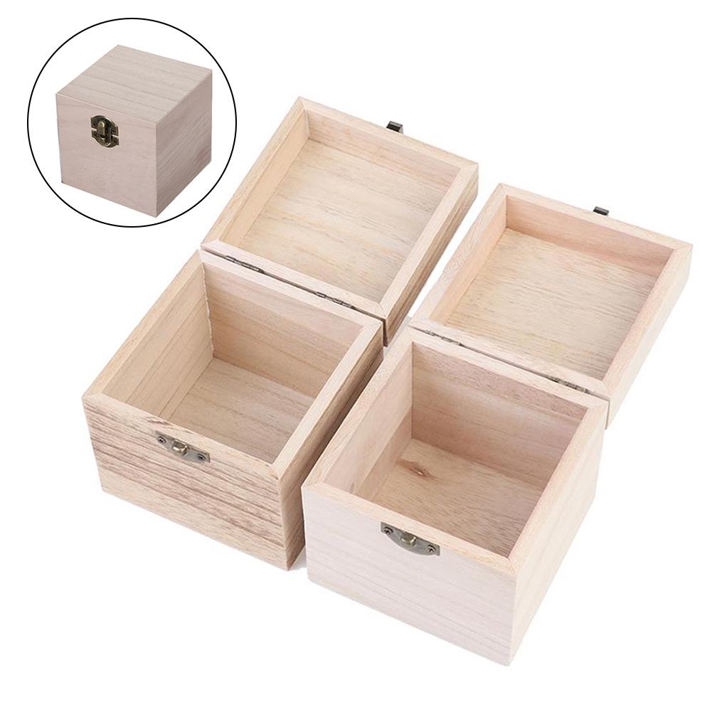 Storage Box Party Supplies Tung Wood Wooden 3.93*3.93*3.93inch