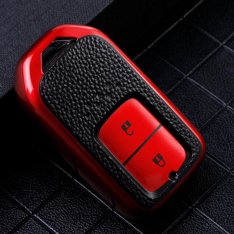 Tpu Leather Shell Holder Protector For Honda Crv Cr-V Fit Civic Accord Hr-V Hrv City Odyssey Xr-V Car Remote Key Case Cover