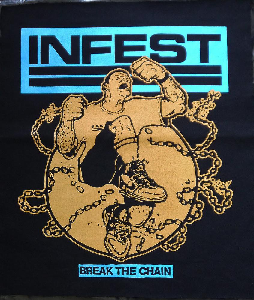 INFEST Break The Chain Short Sleeve T Shirt All Size S-5XL AD93 Unisex T-Shirt L