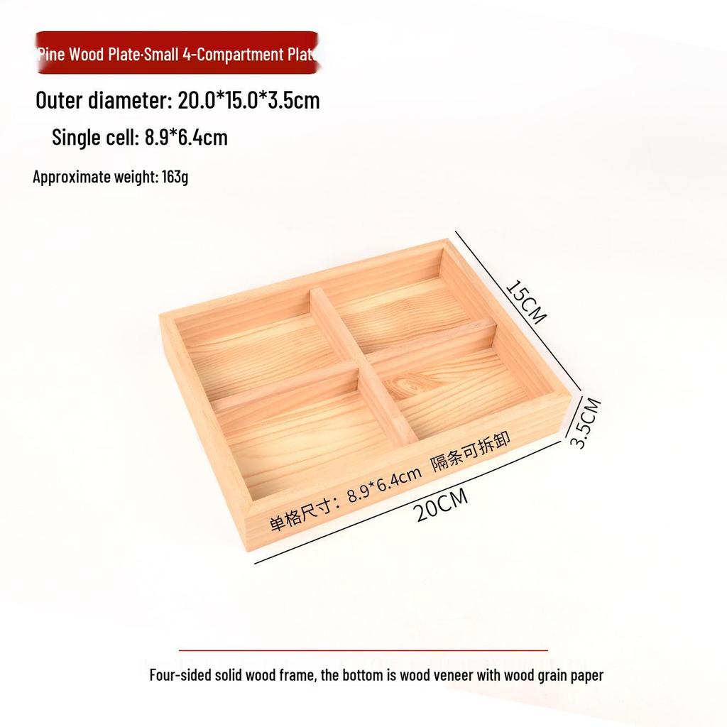 Japanese Style Solid Pine Wood Jewelry Display Tray