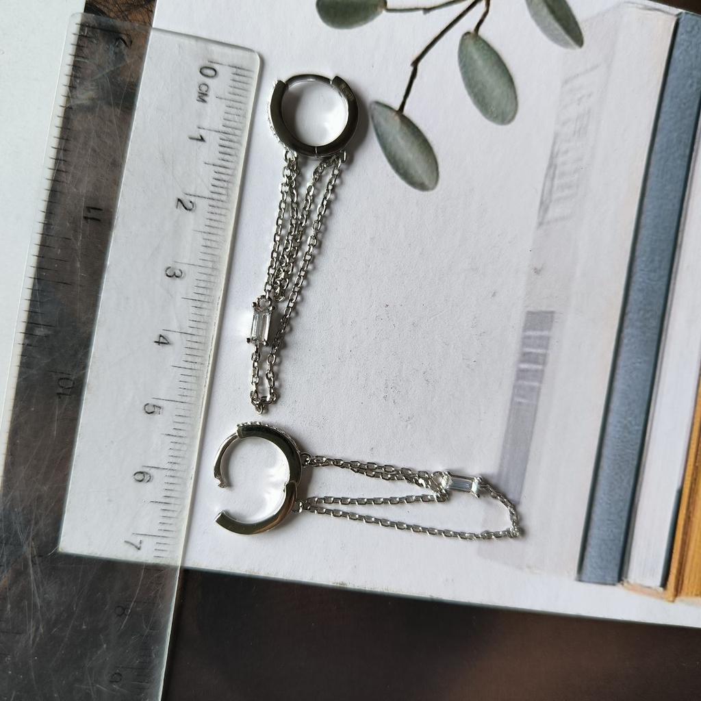 Silver Earrings with Cubic Zirkonia (2193449)