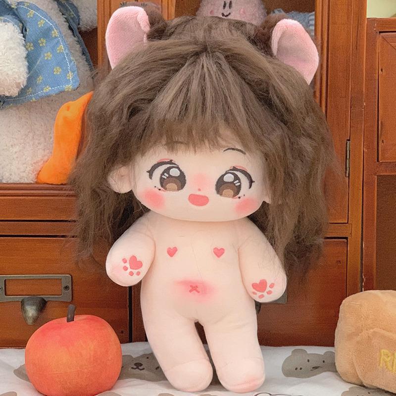 20cm Kawaii Plush Cotton Doll Idol Stuffed Star Figure Toys Signs Anime Magician Glasses Fat Body Doll Can Change Clothes Gifts