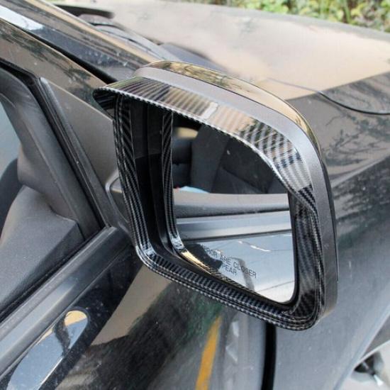 Carbon Side Mirror Rain Eyebrow Cover Trim Accessories For Dodge Durango 11-2024