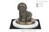 Bichon Frise, Bichon Tenerife, Bichon a poil frise - dog figurine, statue on white marble, trophy for Art-Dog dog show exhibition