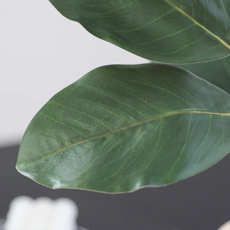 Artificial Magnolia Twig With Realistic PVC Touch Leaves And Bud For Wedding Floral Arrangement Festival Decoration