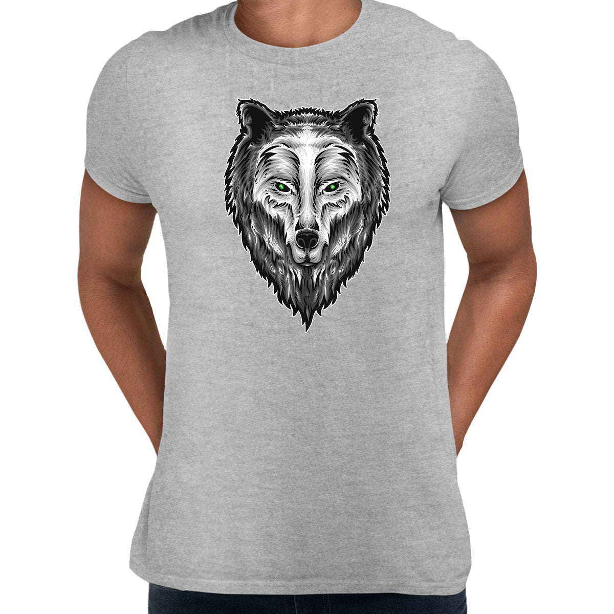 Серебряный Волк Легендарное Существо из Мифологии Коренных Американцев Унисекс Футболка S серый