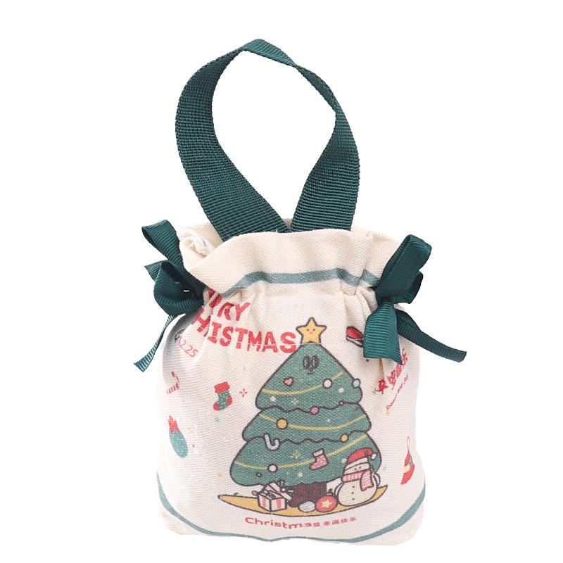 Świąteczne Torebki na Cukierki Worek Prezentowy ze Sznurkiem Dekoracje Stołu Bożonarodzeniowego Torba z Mikołajem Opakowanie na Ciasteczka Torebka Nowy Rok 2025