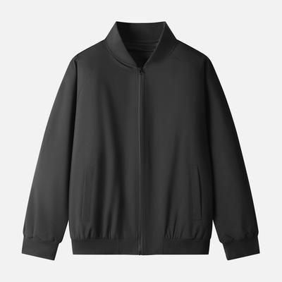 Veste Imprimée Grande Taille à Col Montant pour Homme Printemps Automne et Hiver Veste de Baseball Américaine pour Homme Haut de Travail