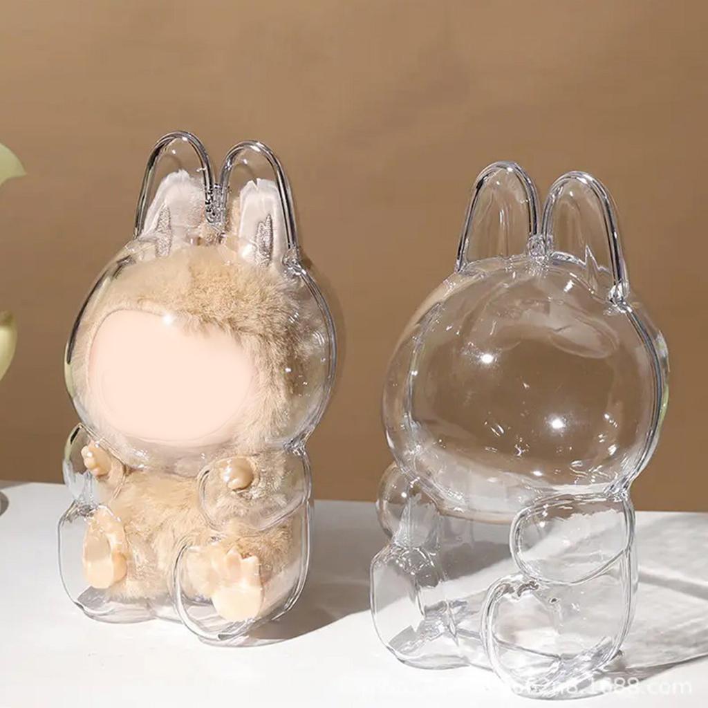 Clear Display Case for Anime Figure Dolls Display Cover Dustproof Case for Keychains and Walking Model Figurine Doll