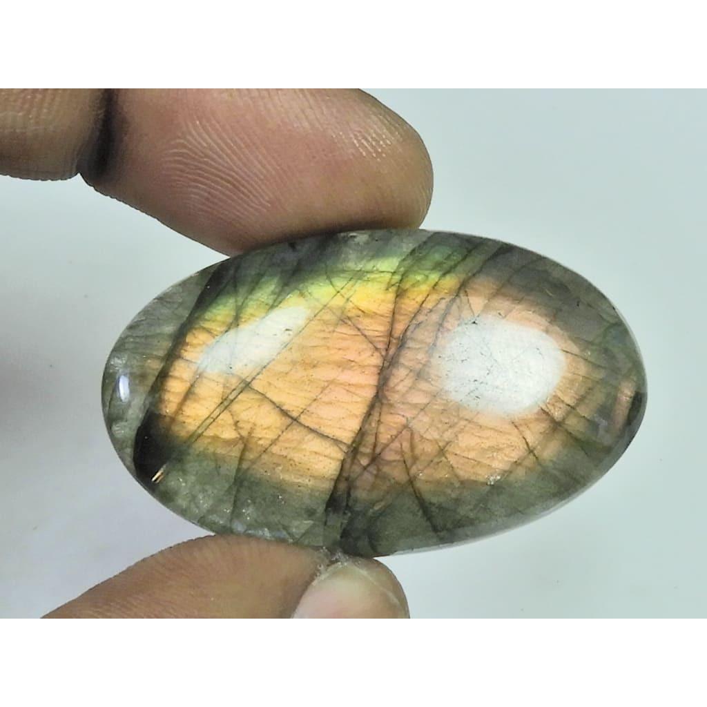 23X41X06MM Natural Purple Labradorite Spectrolite Oval Loose Gemstone 62Cts. D-401