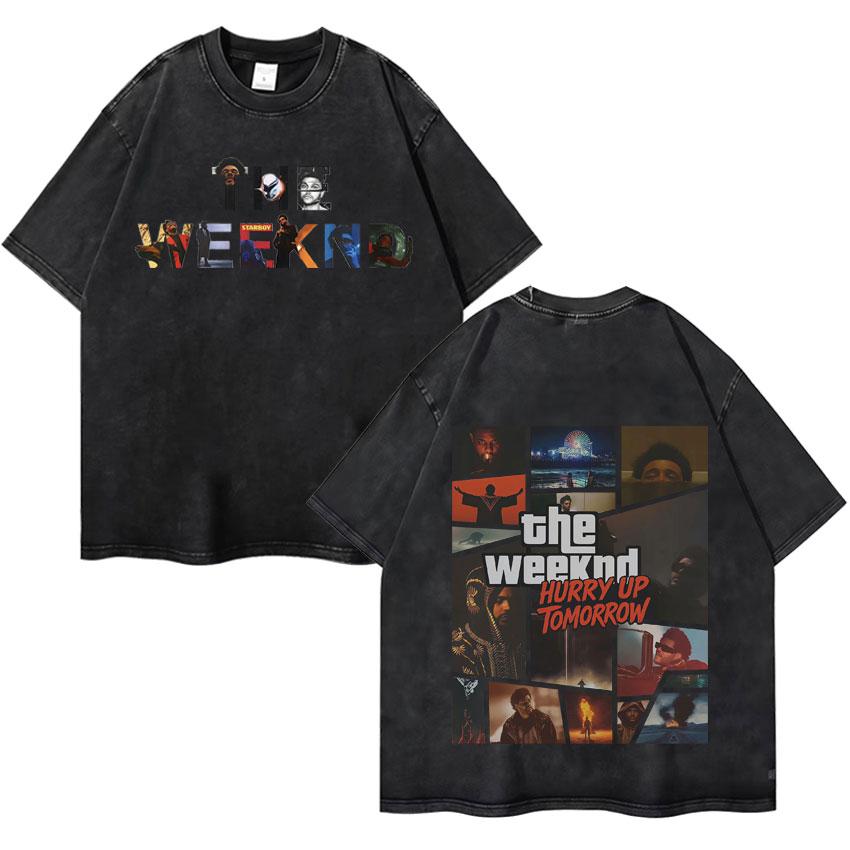 Camiseta Clásica Oversize Lavada Vintage XO de The Weeknd para Hombre y Mujer Camisetas de Manga Corta de Alta Calidad Camisetas Acogedoras para Adolescentes