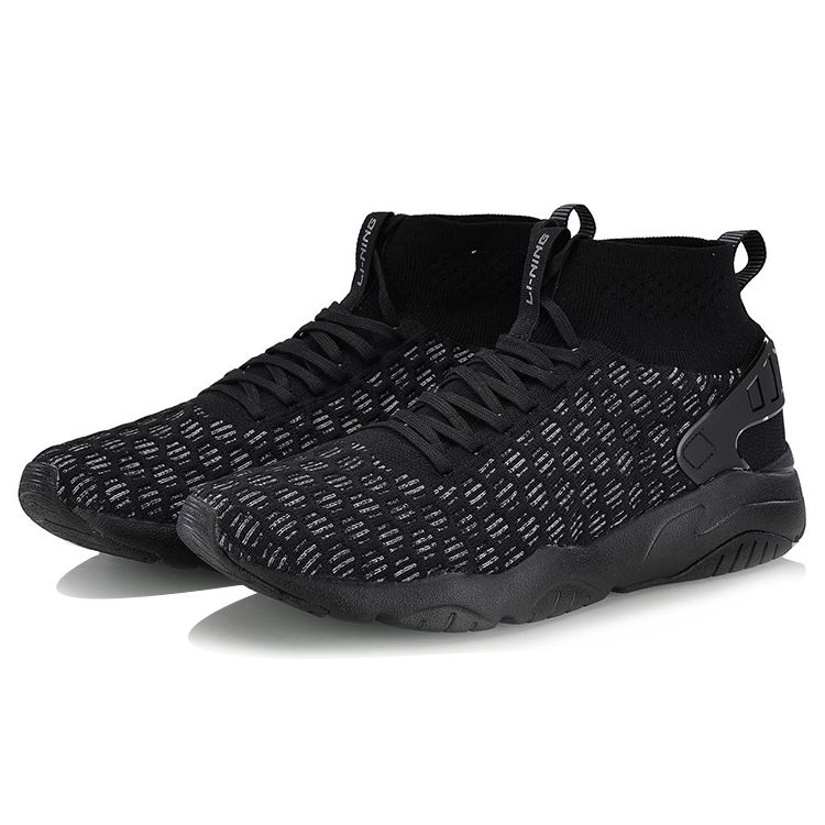 Li Ning Comfortable Versatile Fabric TPU Shock Absorbing Wear Resistant Non Slip Breathable Supportive Mid Top Running Shoes AGLN095-1