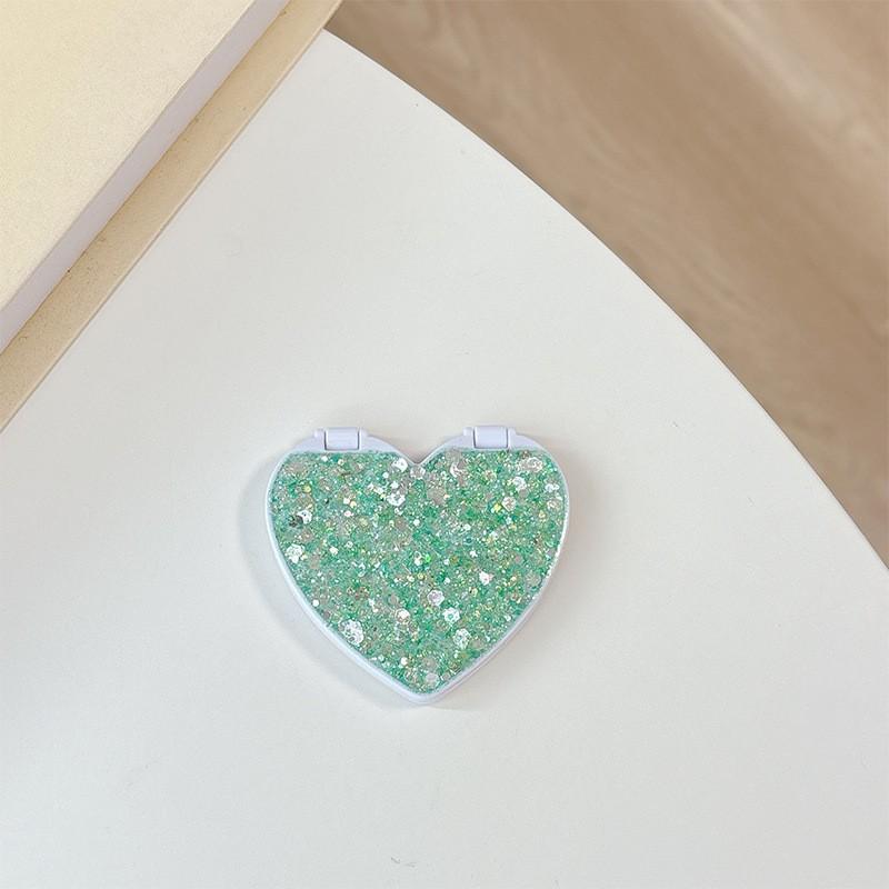

Sparkling Glitter Flip Mirror Mobile Phone Accessories Decorative Adhesive Backing Korean Instagram Style Makeup Niche Creativity