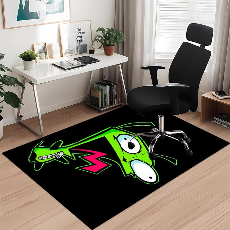 Invader Zim Printed Carpet, for Office Chair Living Room Bedroom Kitchen Room Decor Gifts.