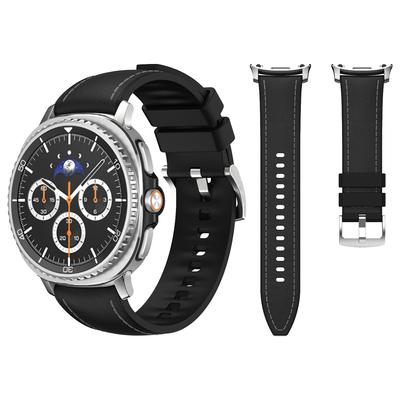 Leather Silicone Strap For Samsung Galaxy Watch 8 Classic 46mm Replacement Band Watch8 44mm 40mm Bracelet Accessories