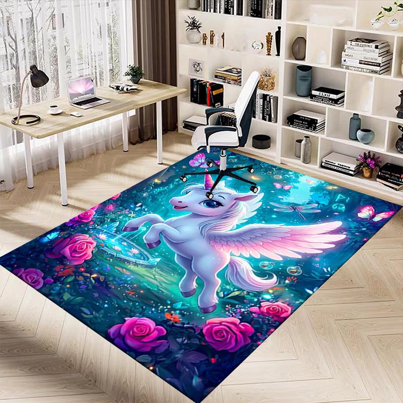 1PC Unicorn Extra Large Non-Slip Floor carpet, Office, family, bedroom, Studio - Large Area Rug,Longlasting Material-K0399