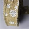 6cm Wide Decorative Snowflake Natural Burlap Christmas Ribbon For Charming Holiday Touches