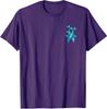 Pocket Teal Ribbon Butterfly Sexual Assault Awareness Unisex T-Shirt