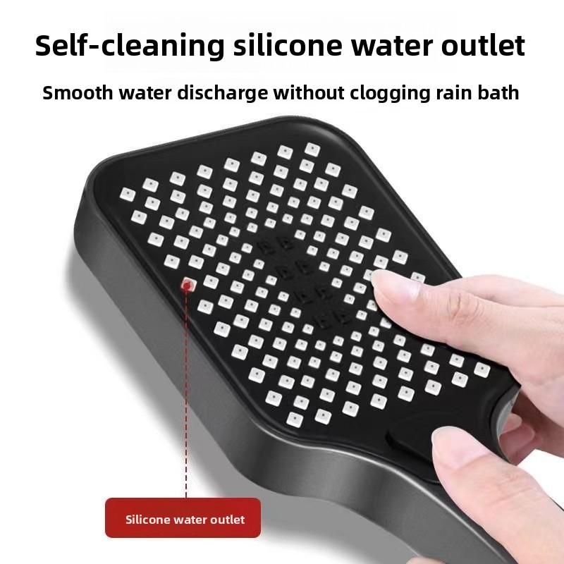 Cabezal de Ducha de Alta Presión ABS Cuadrado Rociador de Lluvia de Mano Cabezal de Ducha de Baño