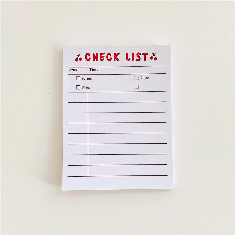 

50 Sheets Per Book Cherry Stripe Notebook Sticky Notes Memo Course Notes Vocabulary Notebook Diary and Notebook