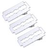 3 Pcs/set Lightweight Acrylic Hair Clip Metal-Like Hair Accessories Razor Blade Barrettes Costume