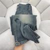 Jeans Women's Autumn and Winter Pear-shaped Figure High Waist Hip Covering Thin Wide-leg Trousers