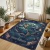 Celestial Earth Theme Soft Crystal Velvet Rug Custom Name & Text Print Non Slip Floor Rug for Bedroom Living Room
