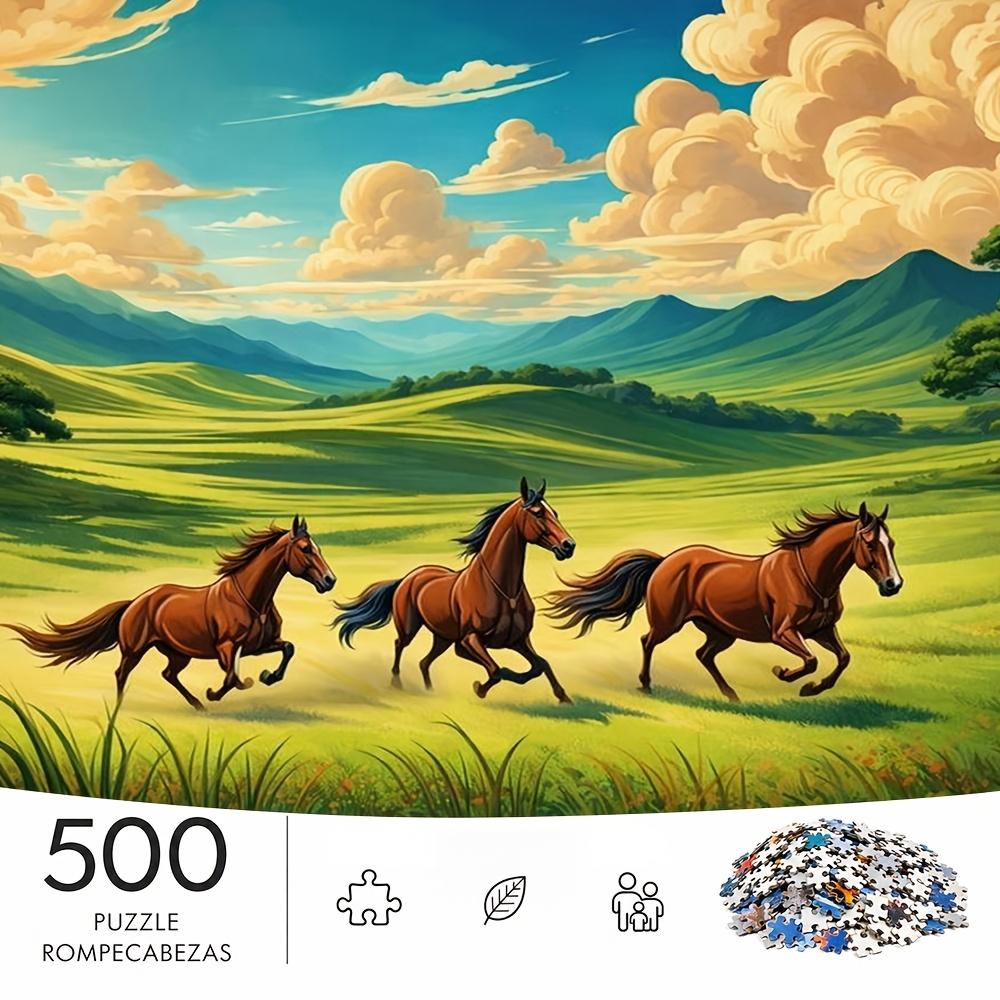 500pcs/Puzzle Game for Training Endurance And Logical Thinking - Exquisite Puzzle - (Junchi Qingye Yuanfeng Liuyun) Suitable for Living Room Decoratio