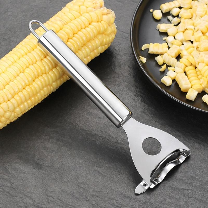 Stainless Steel Corn Stripper Corn Cobs Separator with ABS Handle for Safe and Easy Use Household Corn Peeler