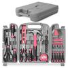 56pc Pink Home Garage Tool Kit Essential Hand Tools for DIY Repairs Complete In a Box Hi-Spec & Set.