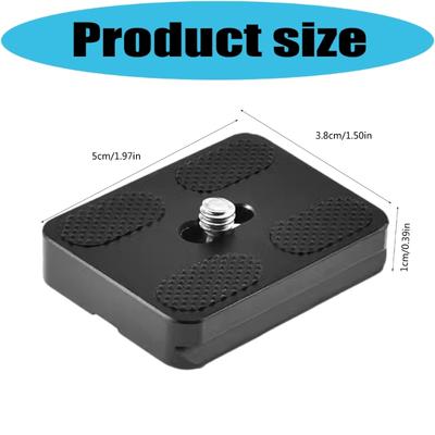 Durability Tripod Quick Mount Plate NonSkid Pad 50x38mm Quick Release Plate for Arca 50mm Tripods Enhanced Stability