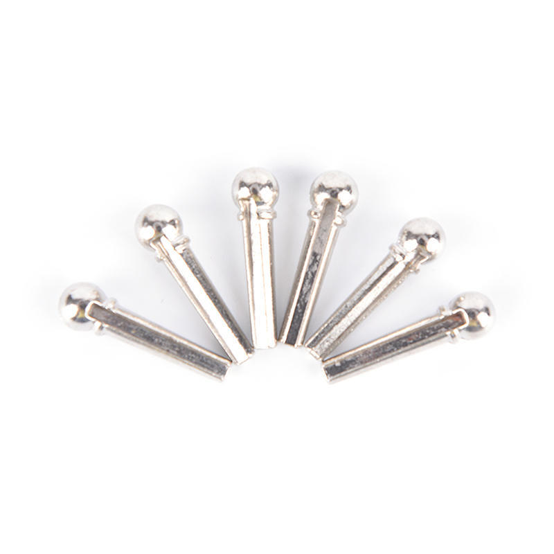 6Pcs Metal Bridge Pin Folk Acoustic Guitar String Pin Peg Nail Silver/Gold Color