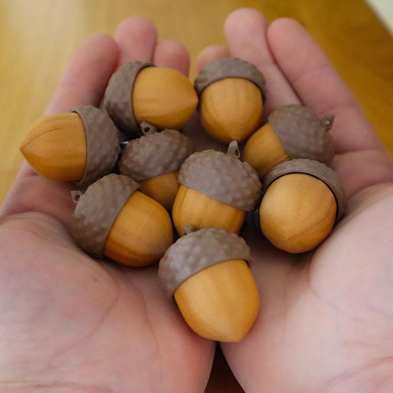 Acorn Relax Clicker Anxiety Relief Keychain Fingertip Press Button Fidget Toy Bag Pendant Portable Sensory Gift