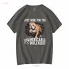 Bully Xl Pitbull Fan Just Here For The Dog American T Shirt Vintage Washed Unisex Casual Soft Versatile Stretched Graphic