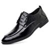 2026 Spring and Autumn New Men's Business Lace-Up Leather Shoes Men's British Pointed Single Shoes Hand Grab Fashion Men's Shoes 1355