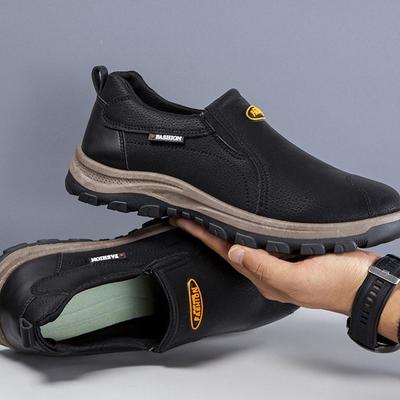 New Leather Waterproof Casual Shoes Large Size Walking Shoes