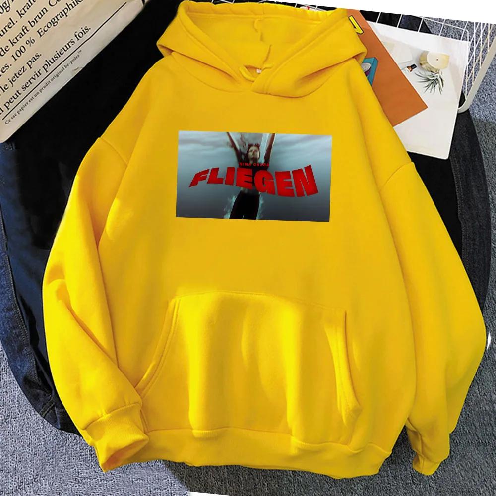 Fliegen Nina Chuba Hoodies Album Graphic Printing Sweatshirts Sudaderas Long Sleeve Winter Men/Women Streetwear