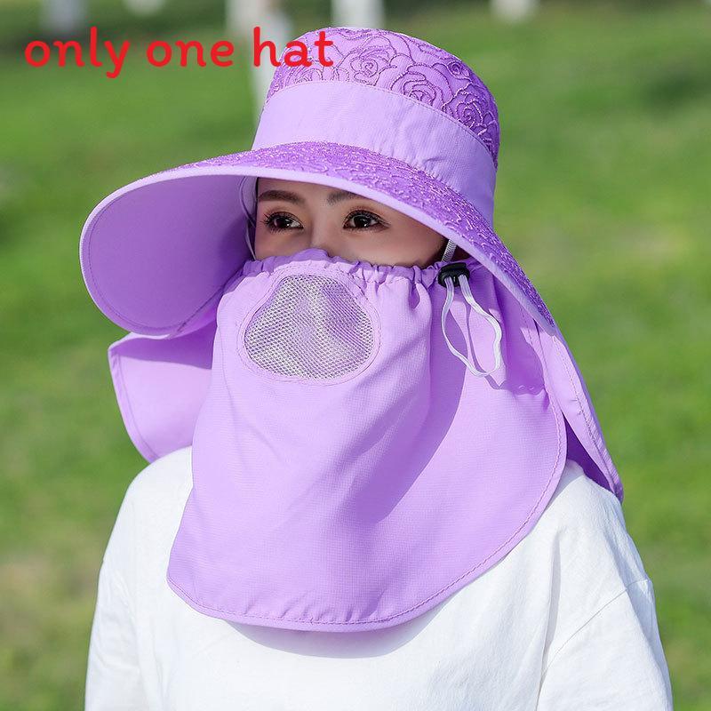 Sun Protection Widebrim Hat For Women With Breathable Cotton Polyester Fabric Summer Sunshade Cap For Gardening And Cycling